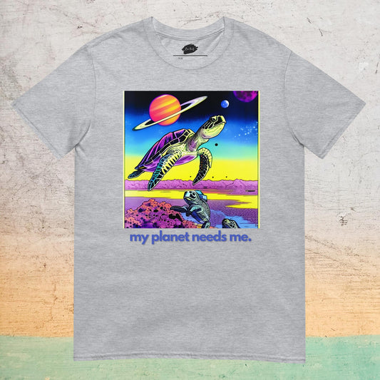 Essential Crew Neck T-Shirt - My Planet Needs Me
