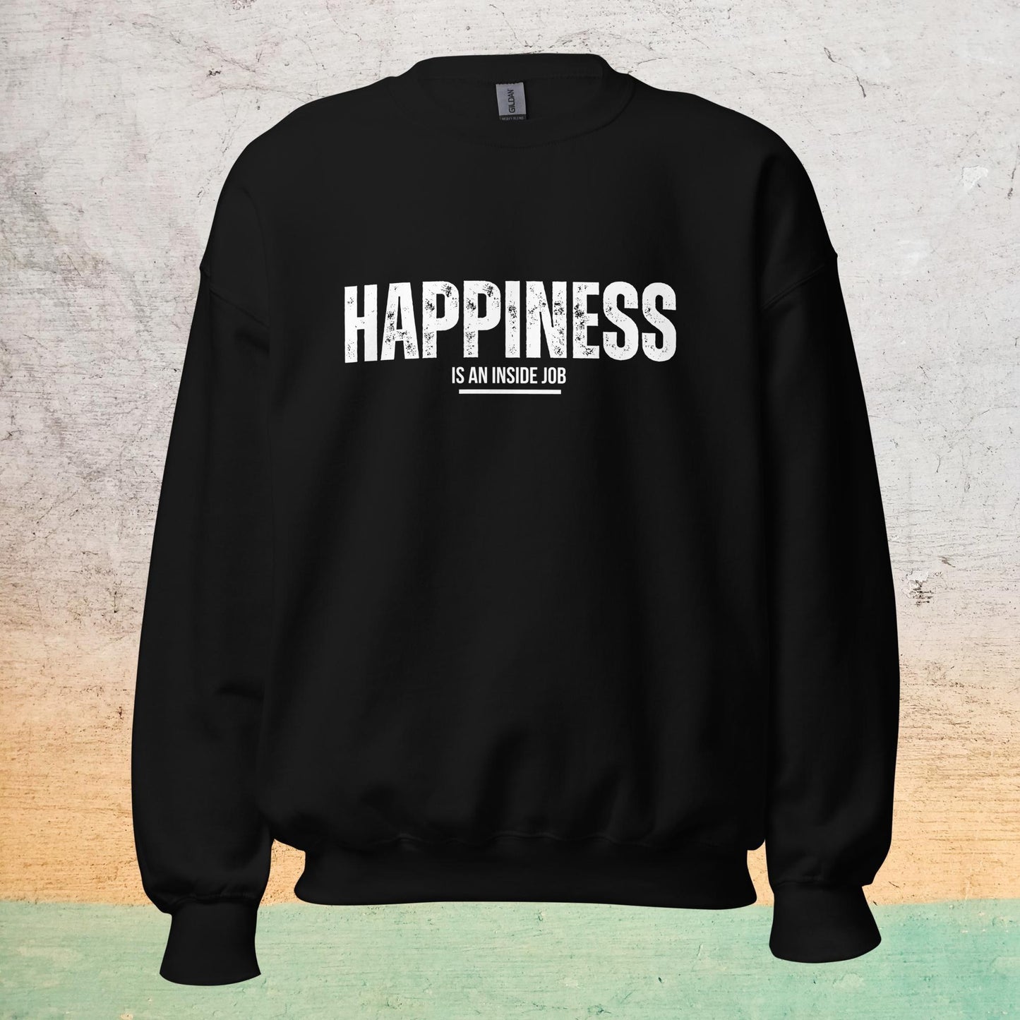Essential Crew Neck Sweatshirt - Happiness is an inside job |  | Bee Prints