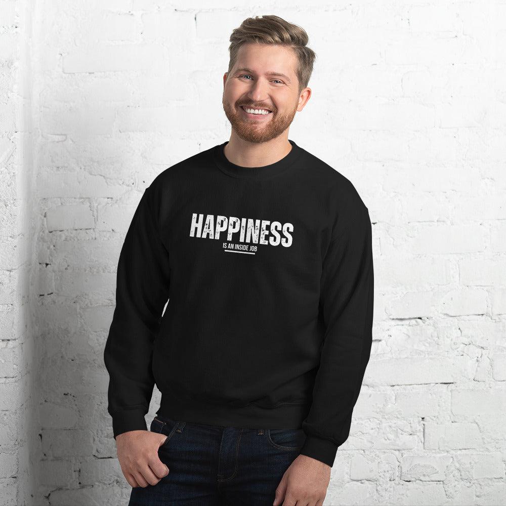 Essential Crew Neck Sweatshirt - Happiness is an inside job