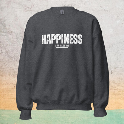 Essential Crew Neck Sweatshirt - Happiness is an inside job |  | Bee Prints