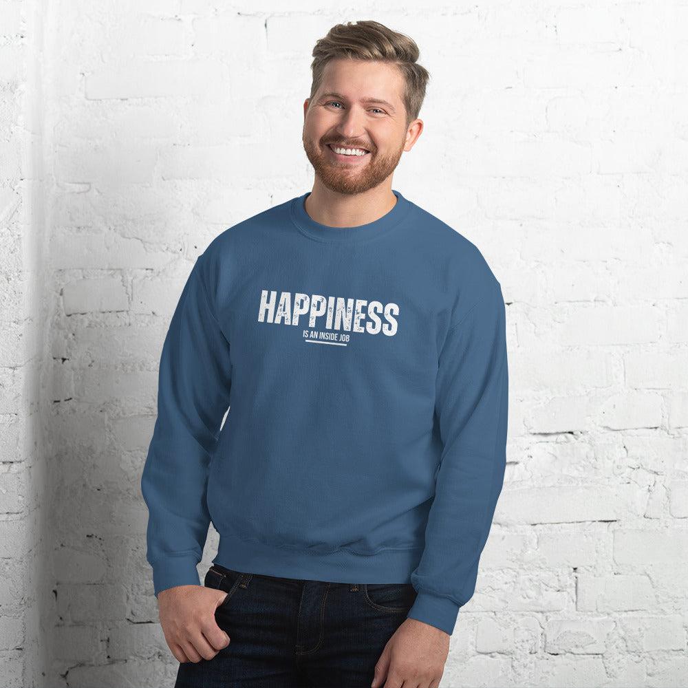 Essential Crew Neck Sweatshirt - Happiness is an inside job