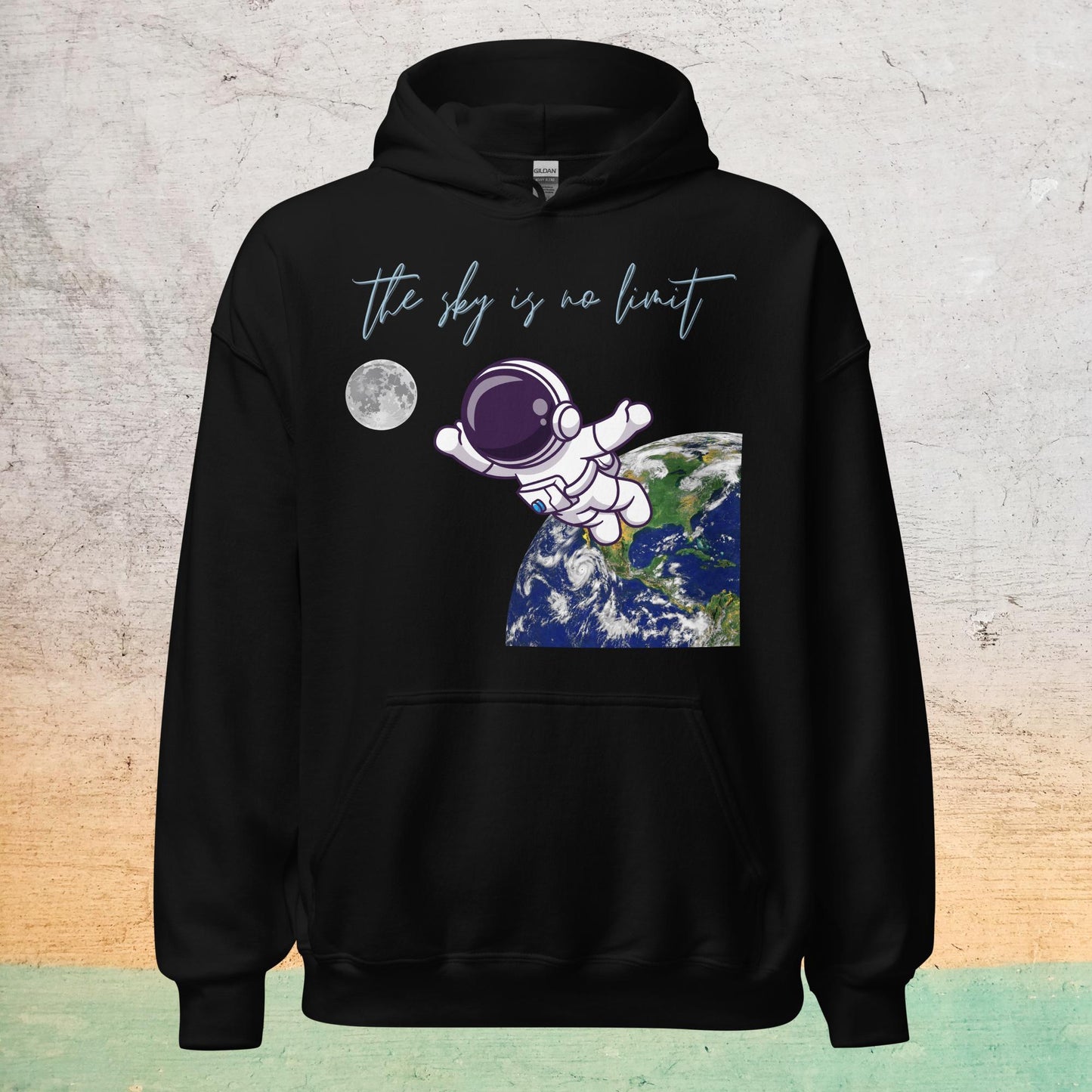 Essential Crew Neck Hoodie - The Sky Is No Limit |  | Bee Prints