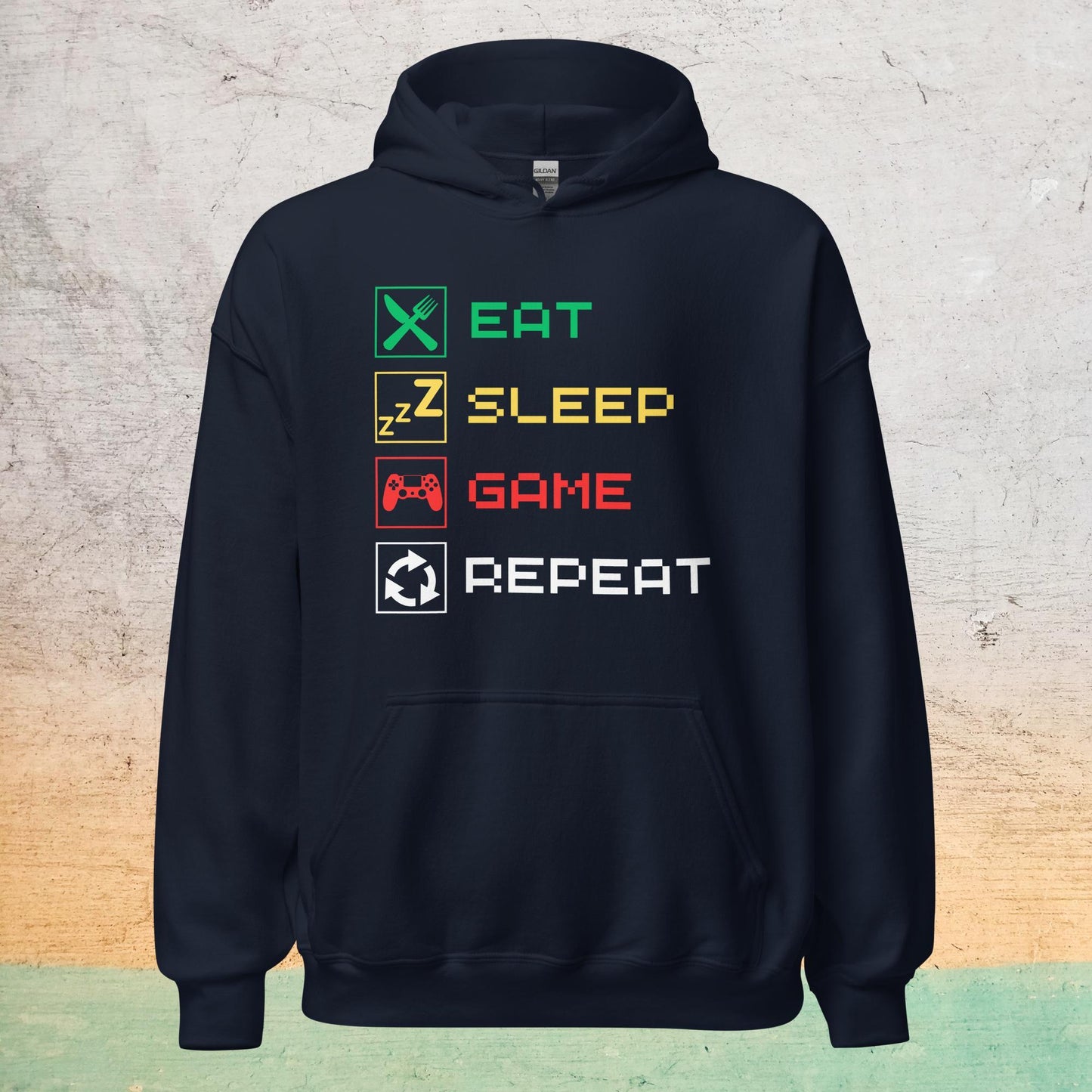 Sweat à capuche Essentiel - Eat Sleep Game Repeat