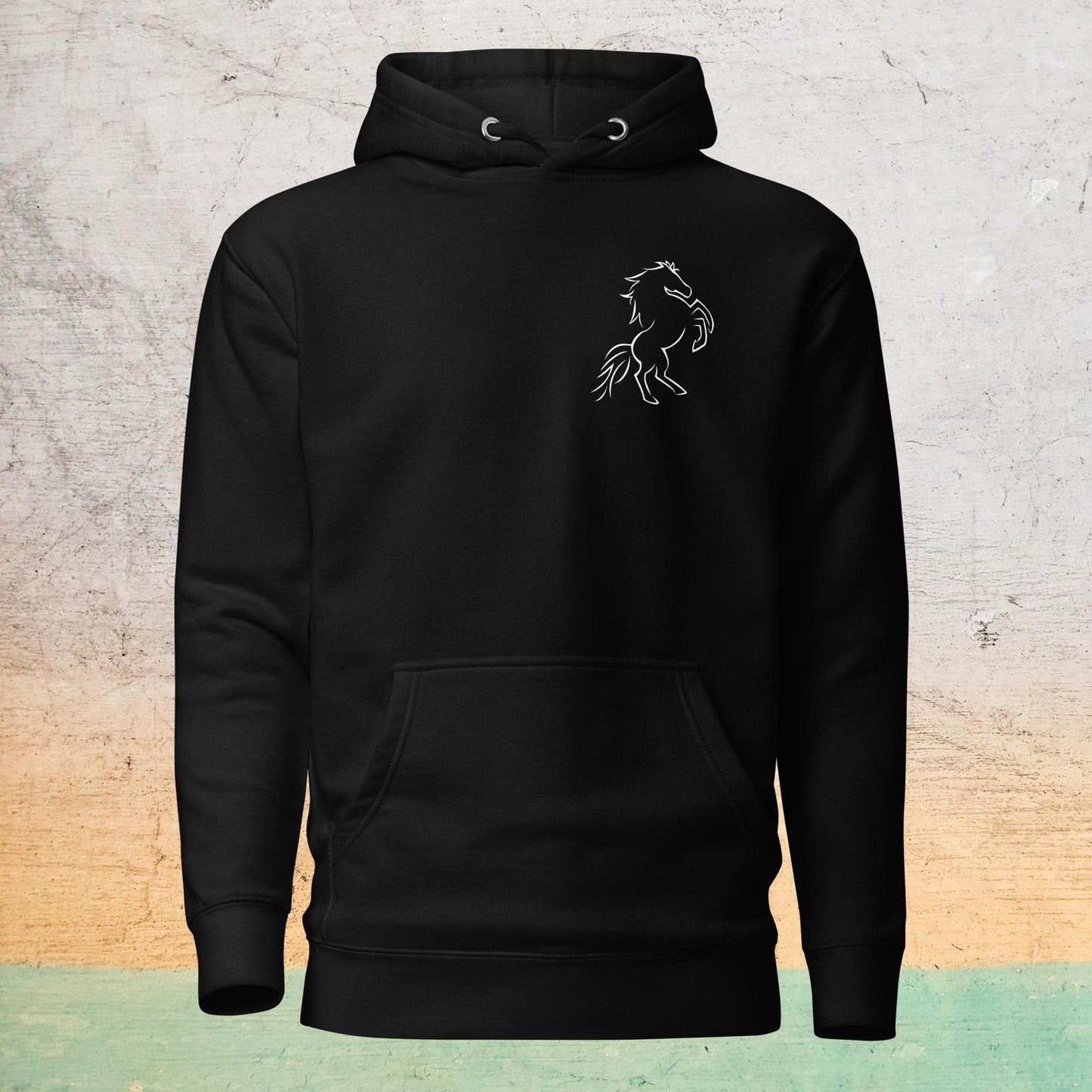 Premium Crew Neck Hoodie - minimal horse |  | Bee Prints