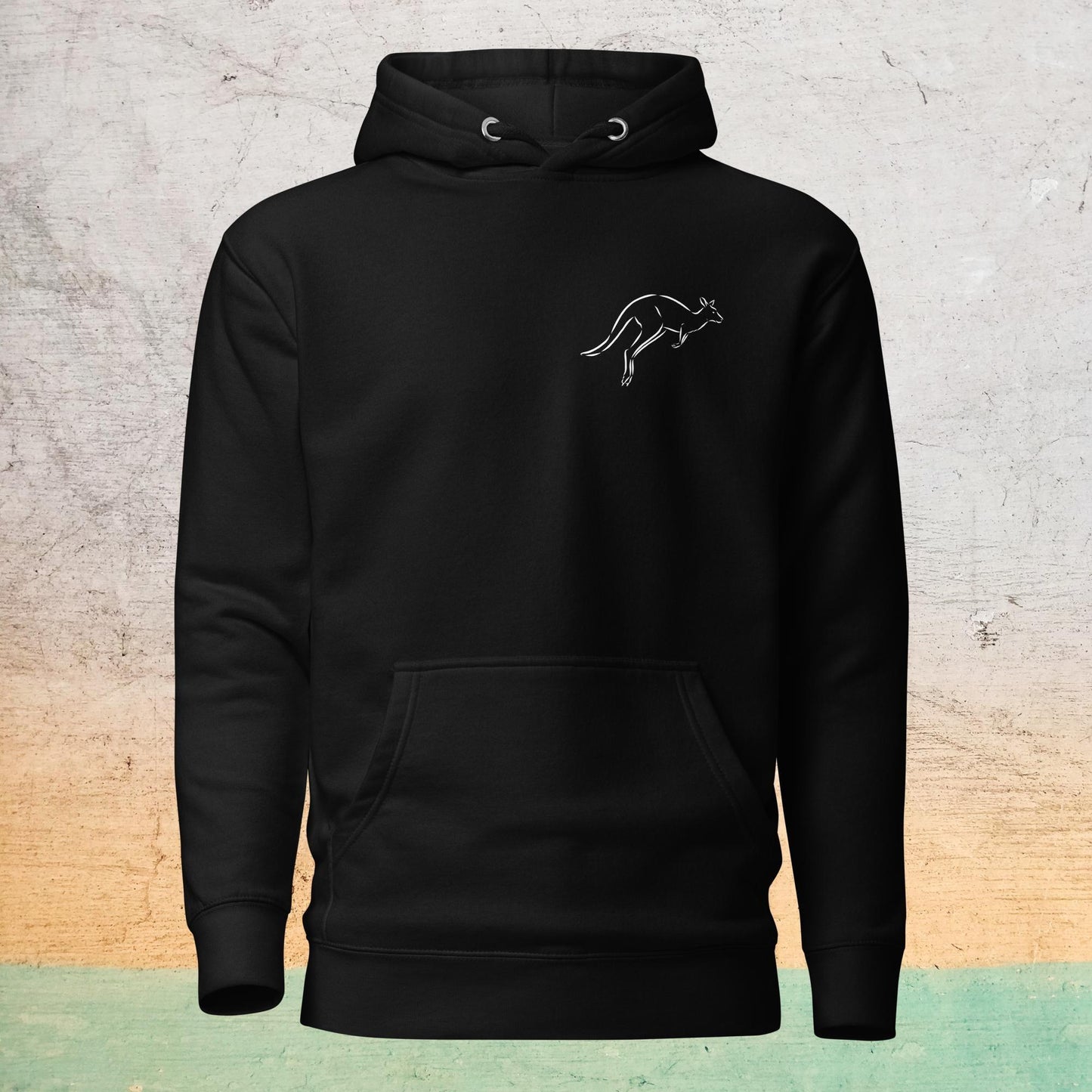 Premium Crew Neck Hoodie - minimal kangaroo