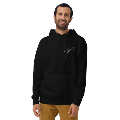 Premium Crew Neck Hoodie - minimal kangaroo