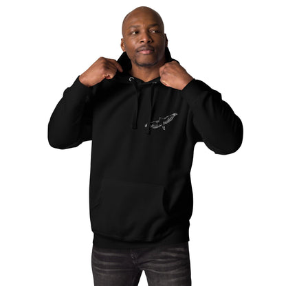 Premium Crew Neck Hoodie - minimal falcon