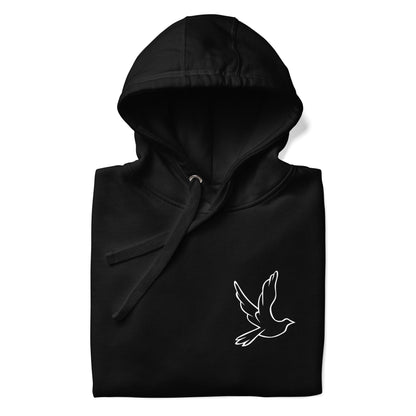 Premium Crew Neck Hoodie - minimal bird