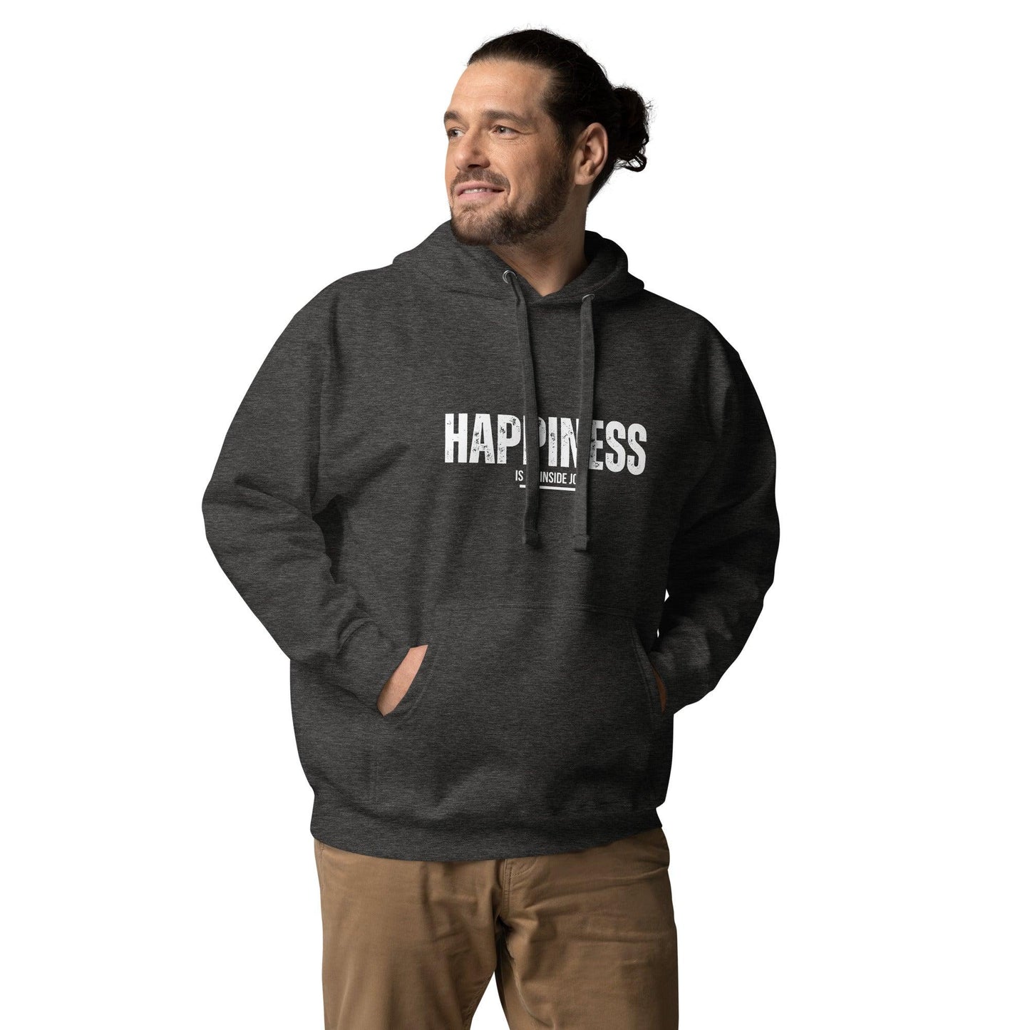 Premium Crew Neck Hoodie - Happiness is an inside job