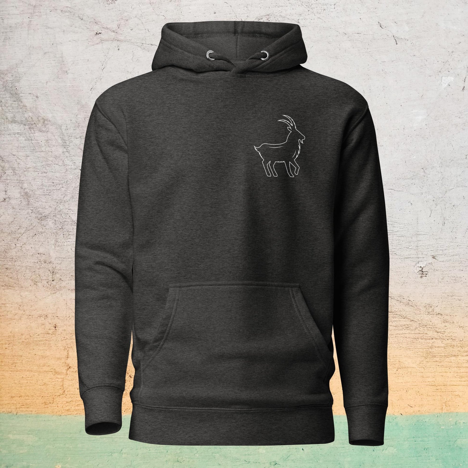 Premium Crew Neck Hoodie - minimal goat |  | Bee Prints