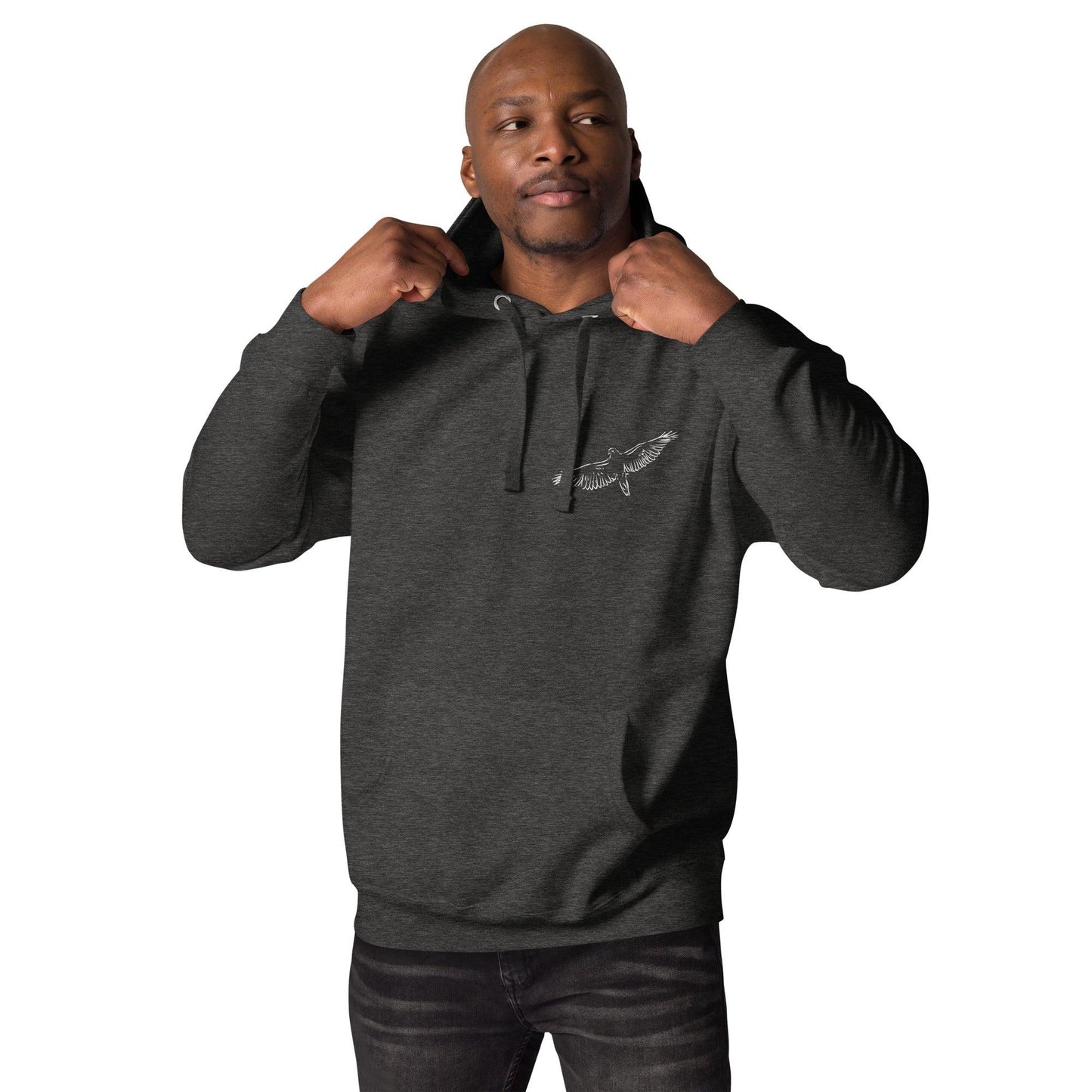 Premium Crew Neck Hoodie - minimal falcon