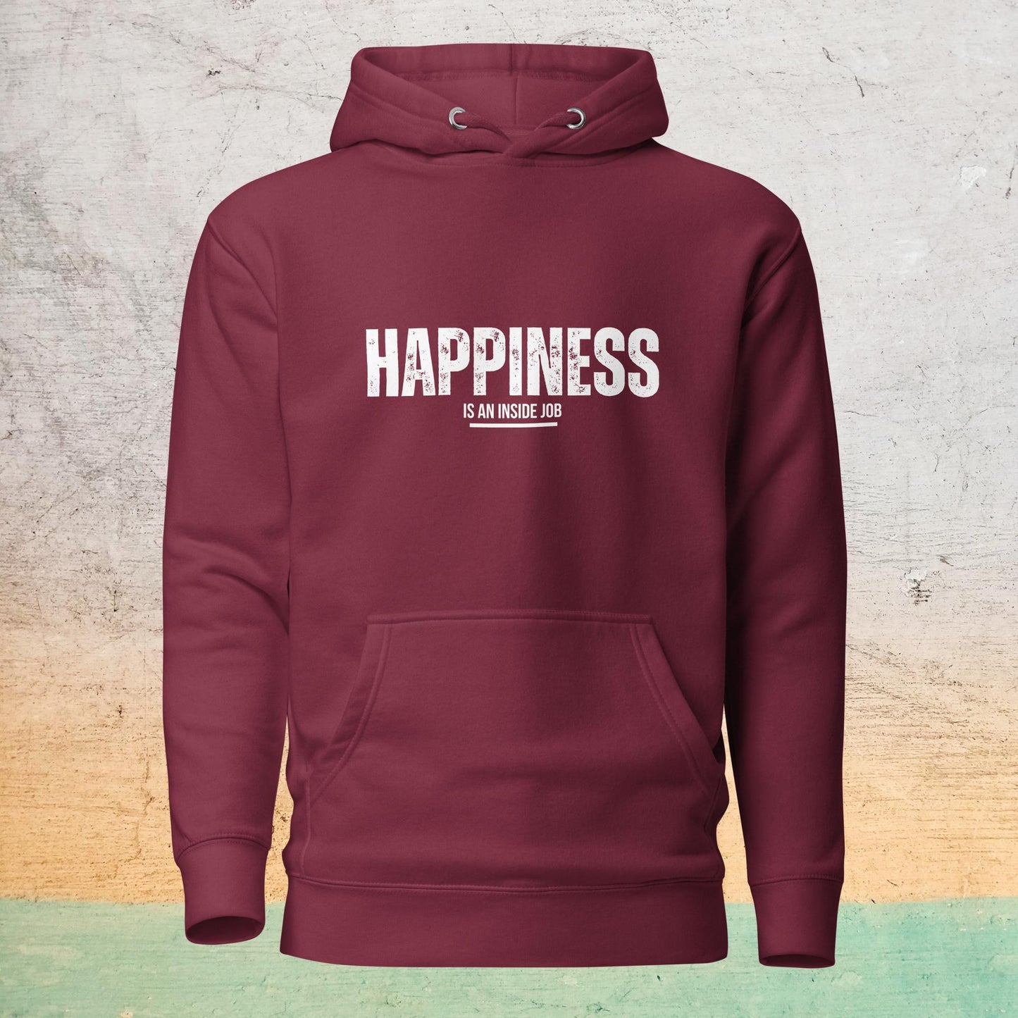 Premium Crew Neck Hoodie - Happiness is an inside job