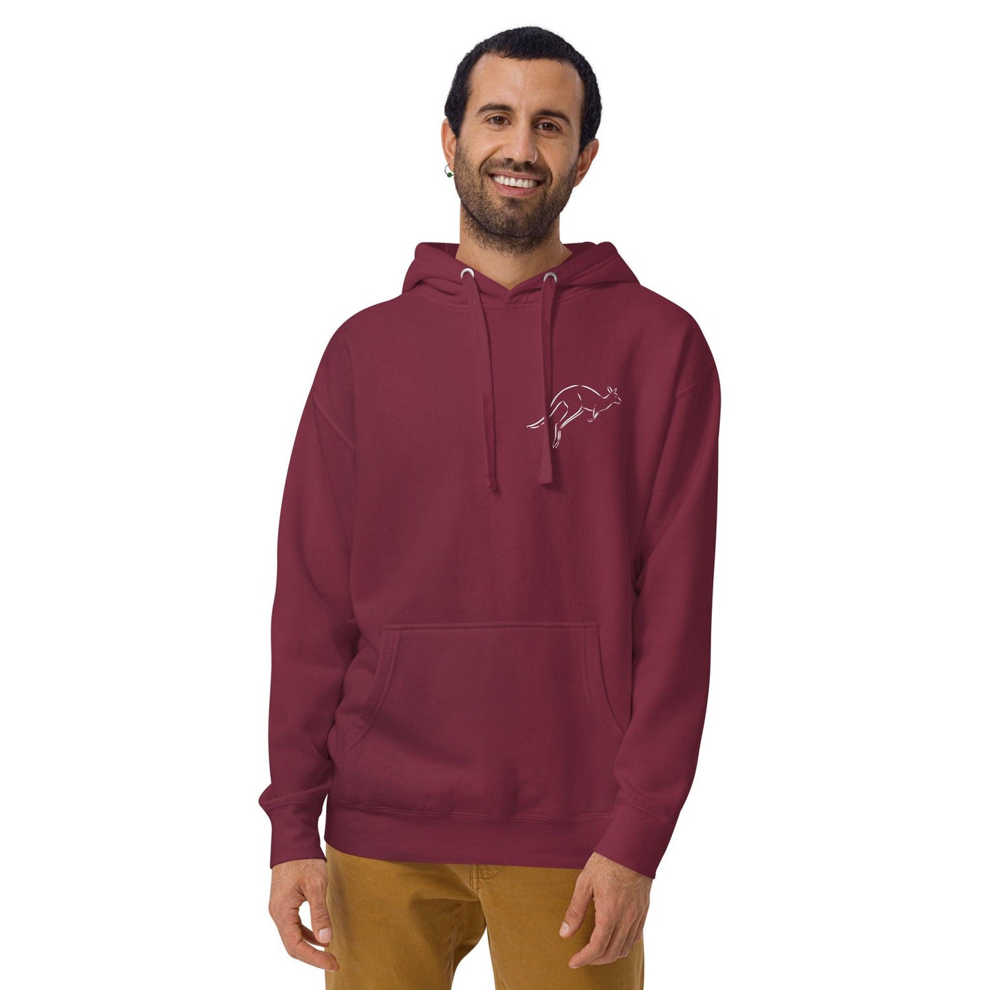 Premium Crew Neck Hoodie - minimal kangaroo