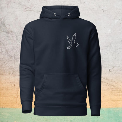 Premium Crew Neck Hoodie - minimal bird