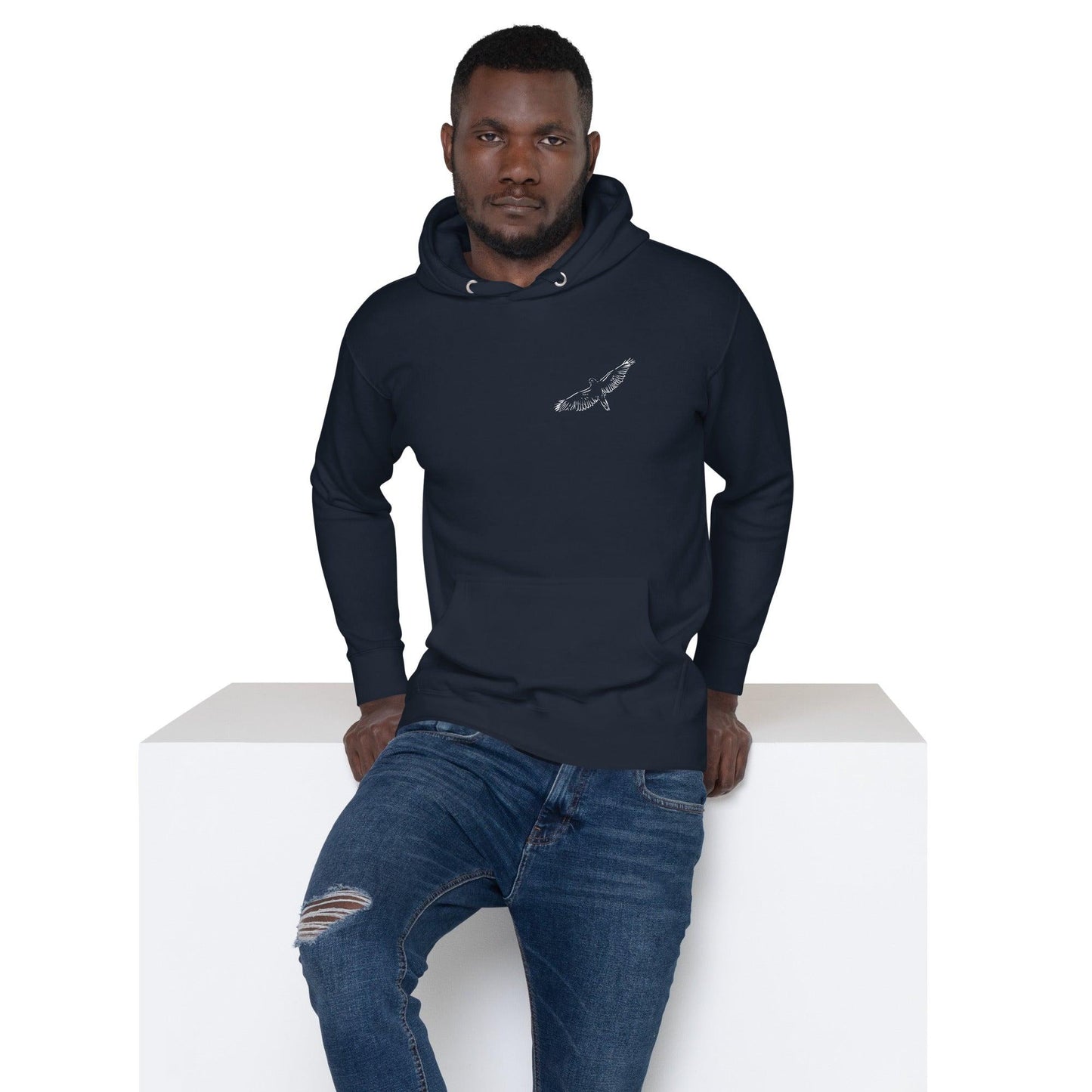 Premium Crew Neck Hoodie - minimal falcon