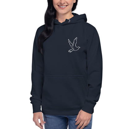 Premium Crew Neck Hoodie - minimal bird