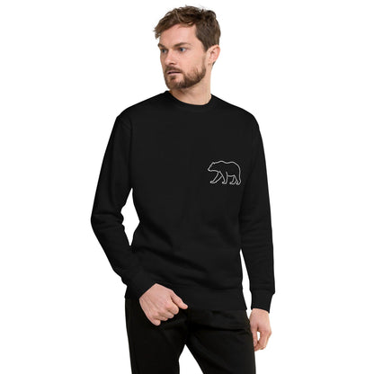 Premium Crew Neck Sweatshirt - minimal bear