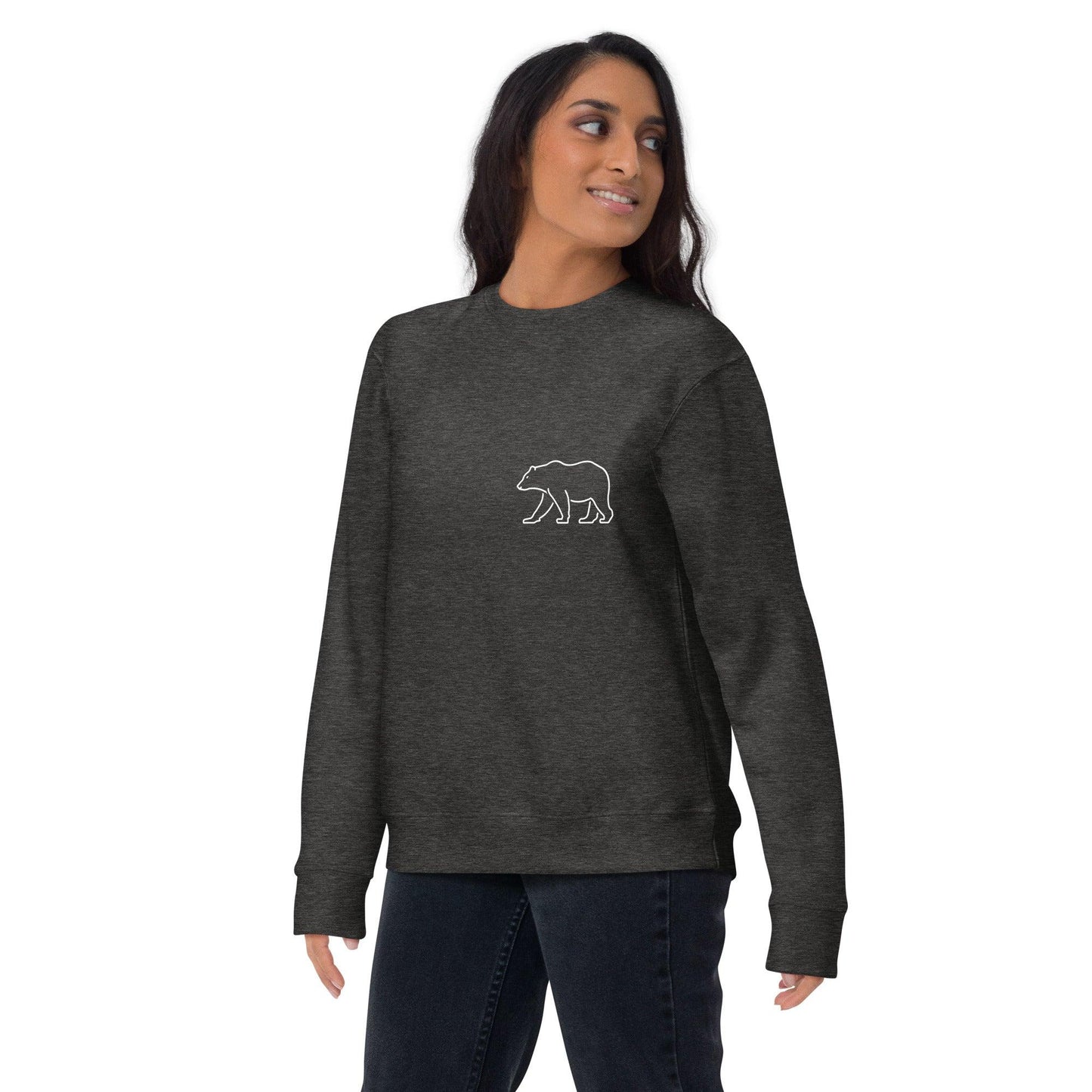 Premium Crew Neck Sweatshirt - minimal bear