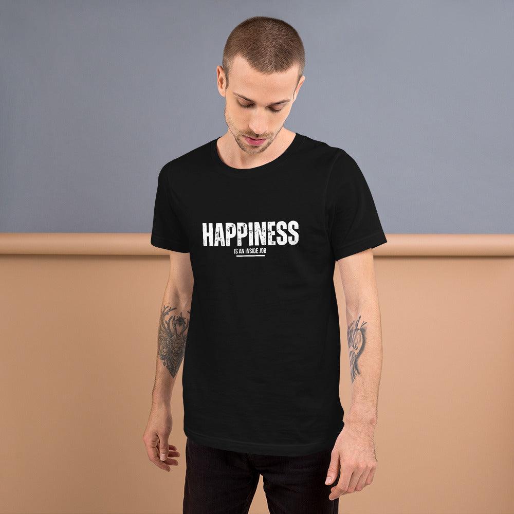 Premium Crew Neck T-Shirt - Happiness is an inside job