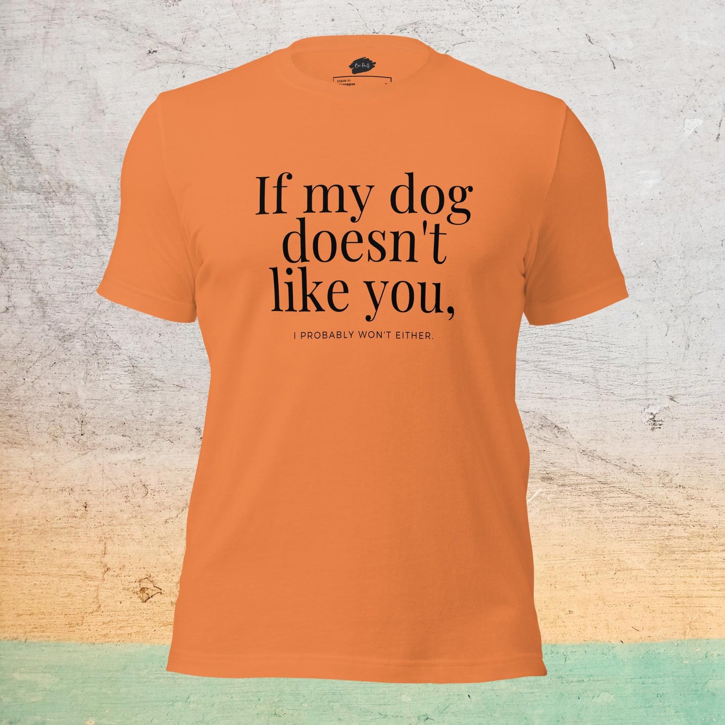 T-Shirt Sélect à col rond - If my dog doesn't like you (pâle)