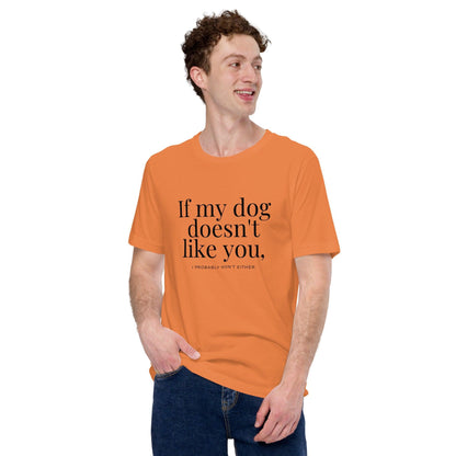 T-Shirt Sélect à col rond - If my dog doesn't like you (pâle)