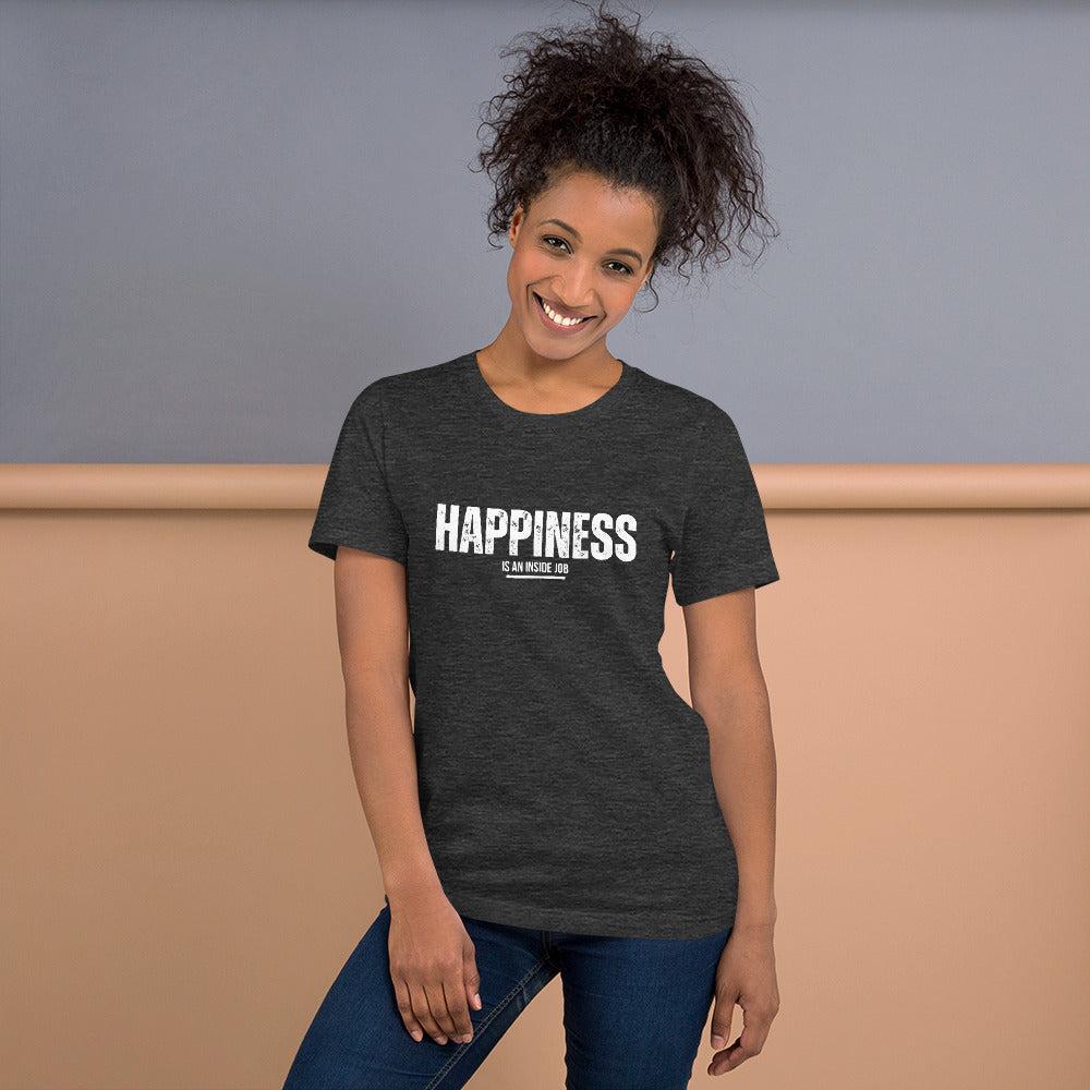 Premium Crew Neck T-Shirt - Happiness is an inside job