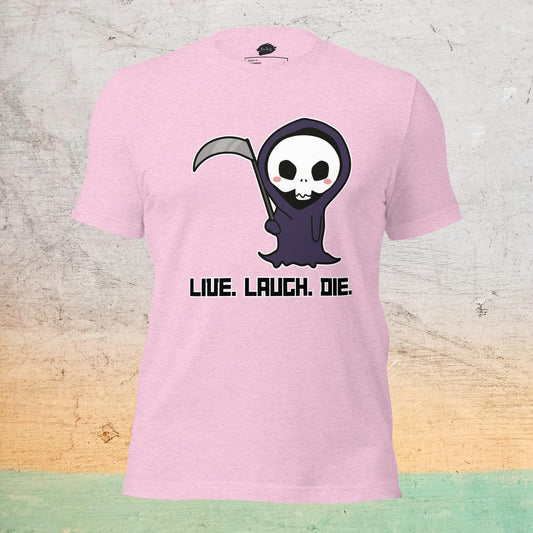 Premium Crew Neck T-Shirt - Live Laugh Die