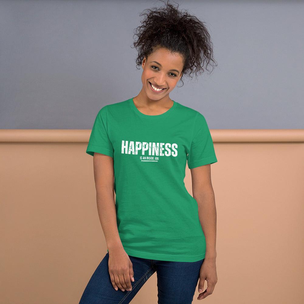 Premium Crew Neck T-Shirt - Happiness is an inside job