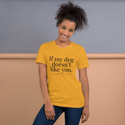 T-Shirt Sélect à col rond - If my dog doesn't like you (pâle)