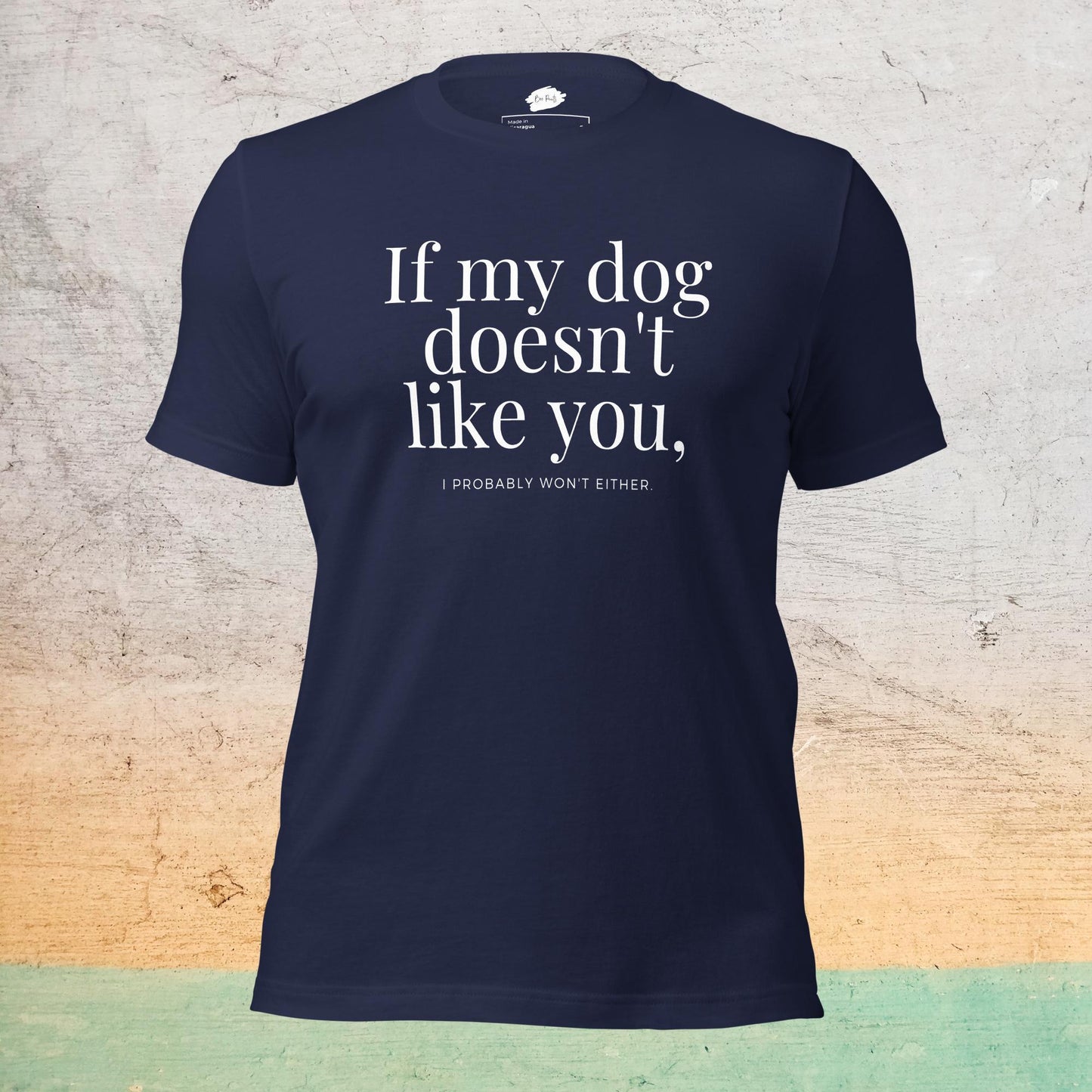 Premium Crew Neck T-Shirt - If my dog doesn't like you (dark)