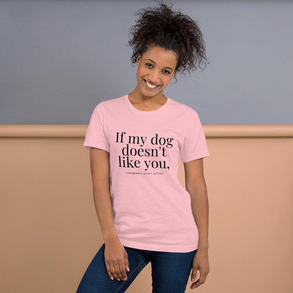 T-Shirt Sélect à col rond - If my dog doesn't like you (pâle)