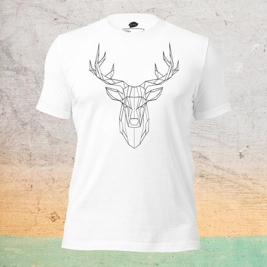 Premium Crew Neck T-Shirt - Outline Deer