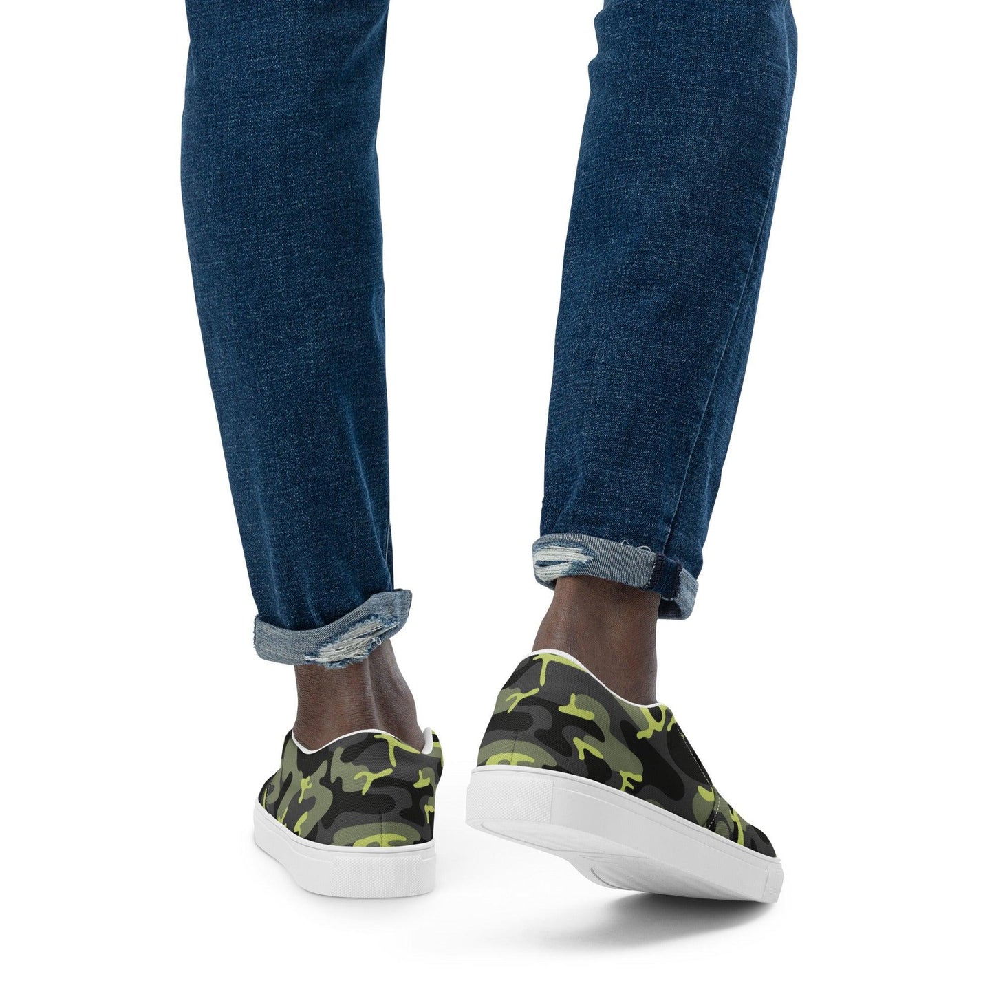 Army green men’s slip-on shoes | Shoes | Bee Prints