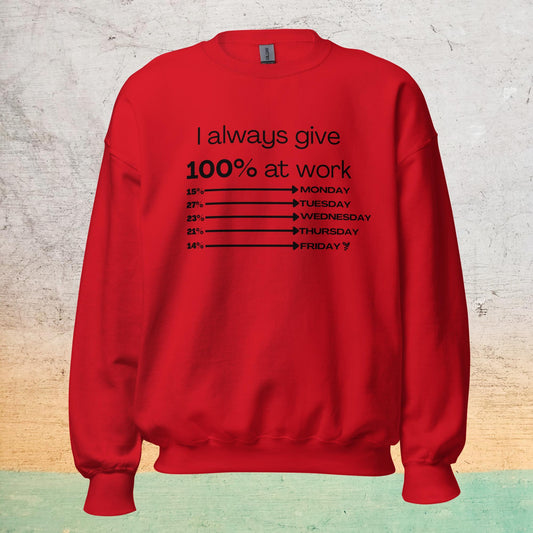 I Always Give 100% Unisex Sweatshirt