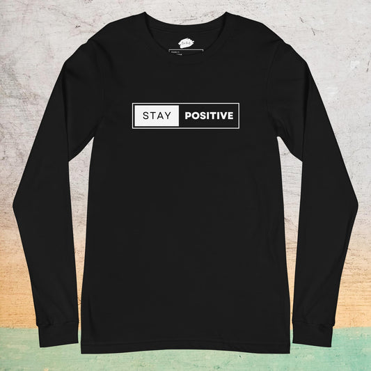 Premium Crew Neck Long Sleeve Tee - Stay Positive