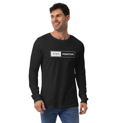 Premium Crew Neck Long Sleeve Tee - Stay Positive