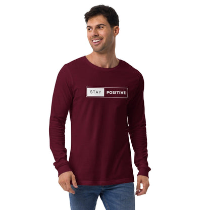 Premium Crew Neck Long Sleeve Tee - Stay Positive