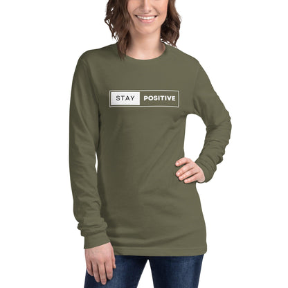 Premium Crew Neck Long Sleeve Tee - Stay Positive