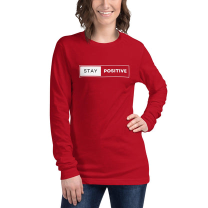 Premium Crew Neck Long Sleeve Tee - Stay Positive