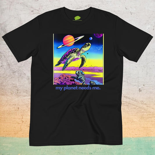 T-Shirt Écologique à col rond - My Planet Needs Me