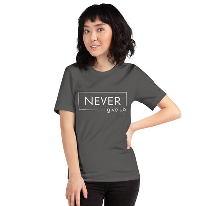 Premium Crew Neck T-shirt - Never Give Up