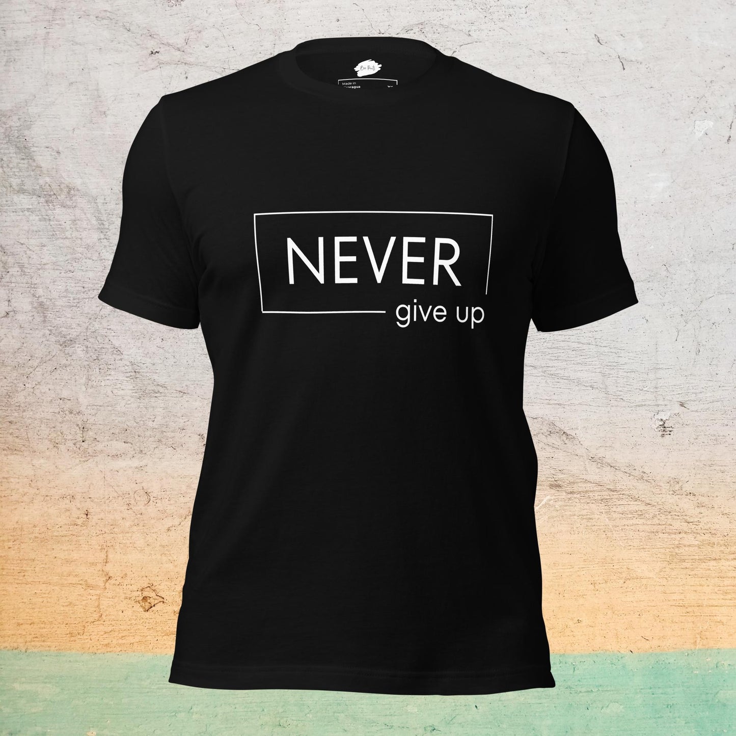 Premium Crew Neck T-shirt - Never Give Up