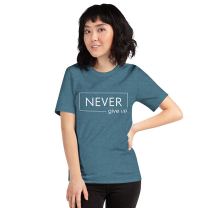 Premium Crew Neck T-shirt - Never Give Up