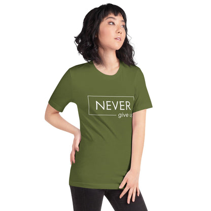 Premium Crew Neck T-shirt - Never Give Up