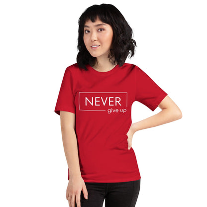 Premium Crew Neck T-shirt - Never Give Up