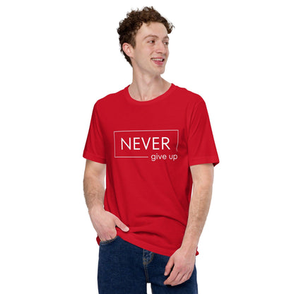 Premium Crew Neck T-shirt - Never Give Up