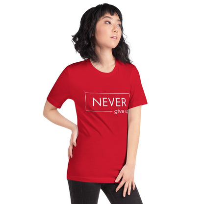 Premium Crew Neck T-shirt - Never Give Up