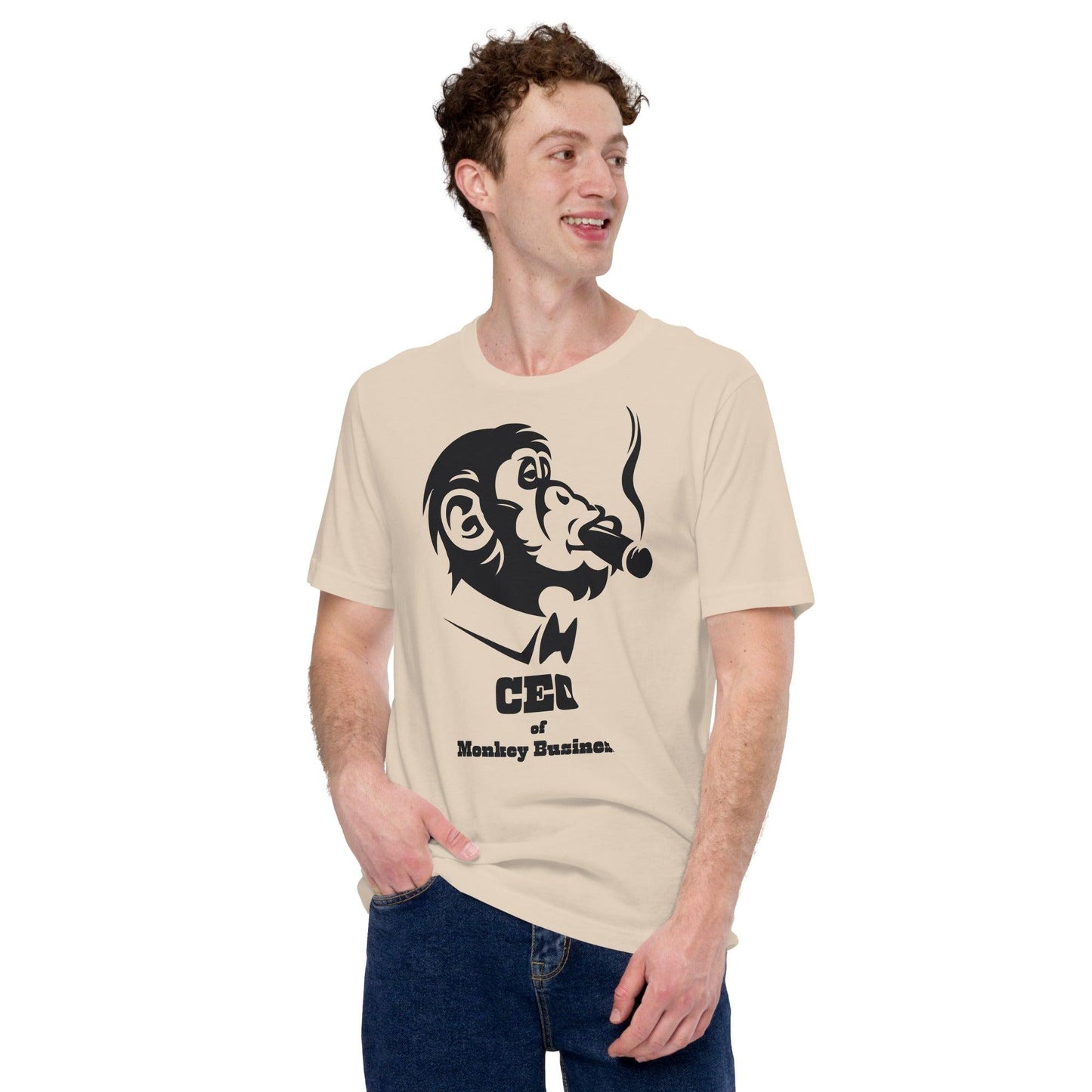 Premium Crew Neck T-Shirt - CEO of Monkey Business