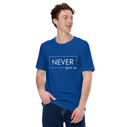 Premium Crew Neck T-shirt - Never Give Up