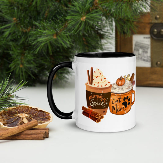 Pumpkin spice latte cat mom mug | Mugs | Bee Prints